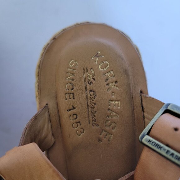Kork-Ease Stylish Platform Wedge Crisscross Straps Open Toe Sandals. Size 9 - Picture 3 of 12
